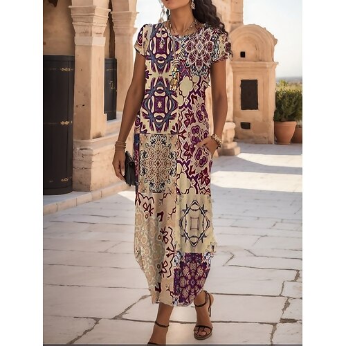 Damen Lässiges Kleid Ethnisches Kleid Etuikleid Blumen Stammes Tasche Gespleisst Rundhalsausschnitt kleid lang Vintage Ethnisch Outdoor Täglich Kurzarm Regular Fit Rote Blau Purpur Sommer Frühling S
Damen Lässiges Kleid Ethnisches Kleid Etuikleid Blumen Stammes Tasche Gespleisst Rundhalsausschnitt kleid lang Vintage Ethnisch Outdoor Täglich Kurzarm Regular Fit Rote Blau Purpur Sommer Frühling S