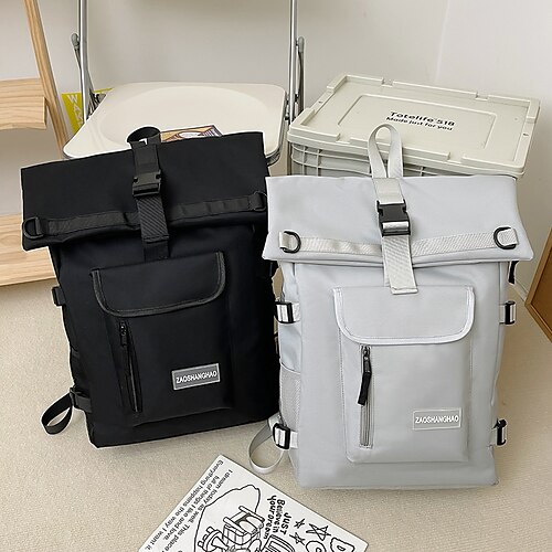 Homens mochila Mochila funcional Ao ar livre Diário Côr Sólida Náilon Grande Capacidade Ziper Preto Cinzento
Homens mochila Mochila funcional Ao ar livre Diário Côr Sólida Náilon Grande Capacidade Ziper Preto Cinzento