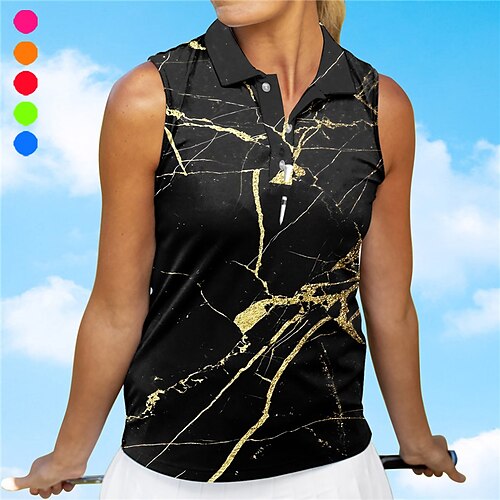 Mulheres Camisa polo de caminhada Camisa de golfe Pólo de botões Respirável Secagem Rápida Pavio Humido Sem Manga Vestuário de golfe Roupas de golfe Normal Estampado Verão Tênis Golfe Pickleball
Mulheres Camisa polo de caminhada Camisa de golfe Pólo de botões Respirável Secagem Rápida Pavio Humido Sem Manga Vestuário de golfe Roupas de golfe Normal Estampado Verão Tênis Golfe Pickleball