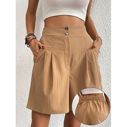 Women's Shorts Slacks Black Dark Gray Fuchsia High Waist Active Simple Casual Vacation Casual Daily Weekend Pocket Short Breathability Plain S M L XL
Women's Shorts Slacks Black Dark Gray Fuchsia High Waist Active Simple Casual Vacation Casual Daily Weekend Pocket Short Breathability Plain S M L XL