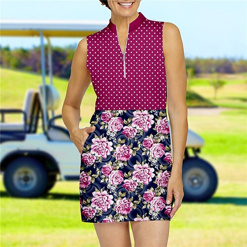 Mulheres Vestido de tênis vestido de golfe vestuário de golfe Respirável Secagem Rápida Pavio Humido Sem Manga Vestidos roupa de tênis Half Zip Floral Estampado Verão Tênis Golfe Pickleball
Mulheres Vestido de tênis vestido de golfe vestuário de golfe Respirável Secagem Rápida Pavio Humido Sem Manga Vestidos roupa de tênis Half Zip Floral Estampado Verão Tênis Golfe Pickleball