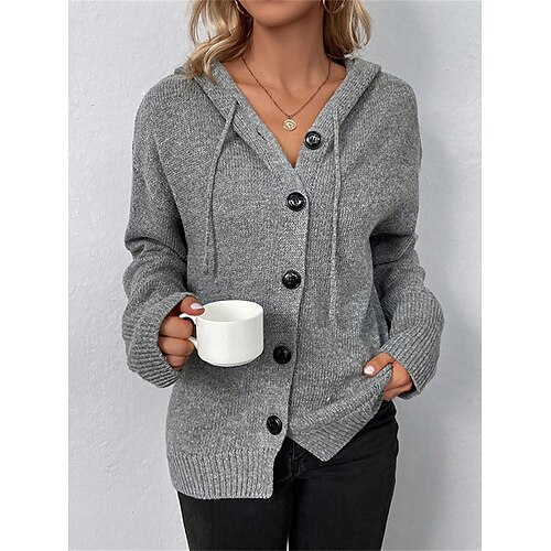 Mulheres Sueter Cardigan Saltador Estriado Tricotar Bolsos Com Capuz Côr Sólida Com Capuz à moda Casual Ao ar livre Diário Primavera Outono Preto Branco S M L
Mulheres Sueter Cardigan Saltador Estriado Tricotar Bolsos Com Capuz Côr Sólida Com Capuz à moda Casual Ao ar livre Diário Primavera Outono Preto Branco S M L