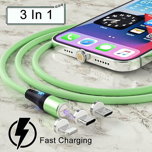 Cable USB C cable relámpago 3,3 pies 6.6 pies USB A a USB C USB A a relámpago USB A a micro B 3 A Carga rápida 3 en 1 Gel de sílice líquido Tacto Suave Para Macbook iPad Samsung Accesorio para
Cable USB C cable relámpago 3,3 pies 6.6 pies USB A a USB C USB A a relámpago USB A a micro B 3 A Carga rápida 3 en 1 Gel de sílice líquido Tacto Suave Para Macbook iPad Samsung Accesorio para