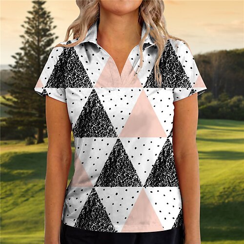 Mujer Camisas de polo Camiseta de golf Transpirable Secado rápido Dispersor de humedad Manga Corta Ropa de golf ropa de golf Ajuste regular Escote en V Geometría Verano Tenis Golf pepinillo
Mujer Camisas de polo Camiseta de golf Transpirable Secado rápido Dispersor de humedad Manga Corta Ropa de golf ropa de golf Ajuste regular Escote en V Geometría Verano Tenis Golf pepinillo