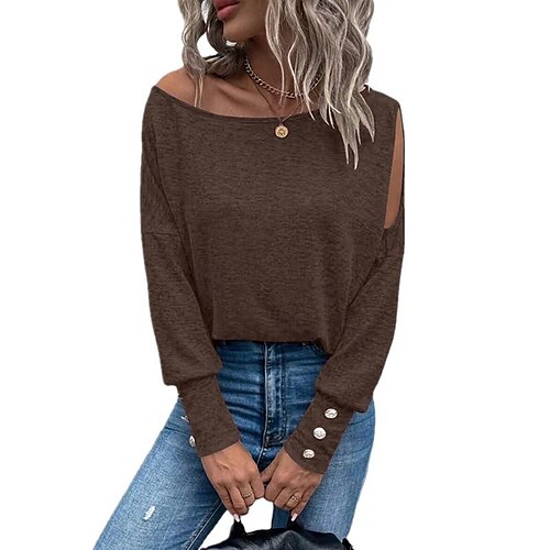 T shirt Tee Chemisier Femme Noir Rose Claire Vin Plein Découpé manche longue Casual basique Col Rond Normal Standard S
T shirt Tee Chemisier Femme Noir Rose Claire Vin Plein Découpé manche longue Casual basique Col Rond Normal Standard S