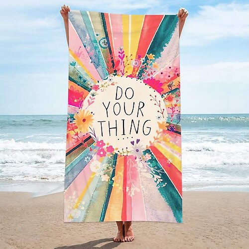 

Beach Towel for Adults Men Women Kids, Sand Free Beach Towel Quick Dry Microfiber Lightweight, Oversized Pool Towel Super Absorbent Personalized Towels
