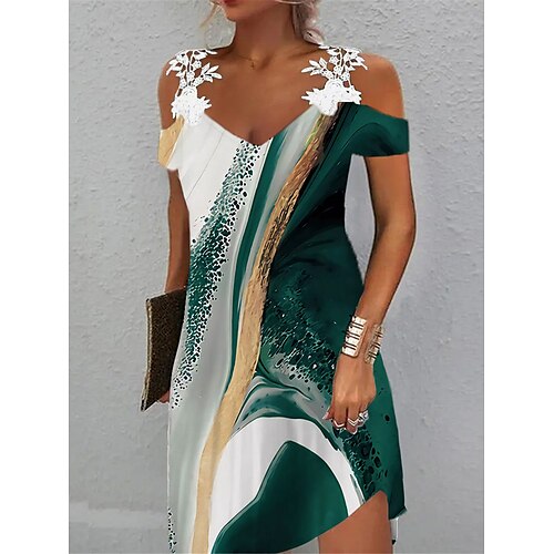 Women's Casual Dress Summer Dress Slip Dress Ombre Marble Print Lace Cold Shoulder Strap Mini Dress Active Fashion Outdoor Daily Short Sleeve Regular Fit Yellow Navy Blue Blue Summer Spring S M L XL
Women's Casual Dress Summer Dress Slip Dress Ombre Marble Print Lace Cold Shoulder Strap Mini Dress Active Fashion Outdoor Daily Short Sleeve Regular Fit Yellow Navy Blue Blue Summer Spring S M L XL