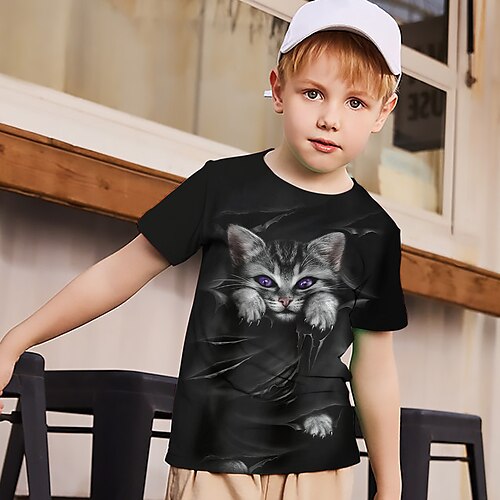 Chico Camiseta Manga Corta Camiseta Graphic Animal Gato Impresión 3D Activo Deportes Moda Poliéster Exterior Casual Diario Niños Cuello redondo 3-12 años Gráfico impreso en 3D Ajuste regular Camisa
Chico Camiseta Manga Corta Camiseta Graphic Animal Gato Impresión 3D Activo Deportes Moda Poliéster Exterior Casual Diario Niños Cuello redondo 3-12 años Gráfico impreso en 3D Ajuste regular Camisa