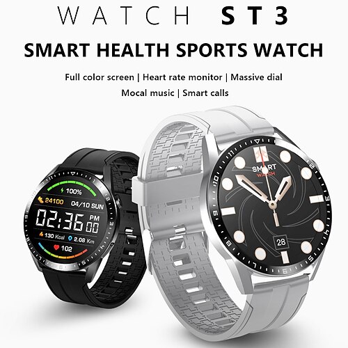696 ST3 Montre intelligente 1.32 pouce Smartwatch Montre Connectée Bluetooth Podomètre Rappel d'Appel Moniteur de Sommeil Compatible avec Android iOS Hommes Mode Mains-Libres Rappel de Message
696 ST3 Montre intelligente 1.32 pouce Smartwatch Montre Connectée Bluetooth Podomètre Rappel d'Appel Moniteur de Sommeil Compatible avec Android iOS Hommes Mode Mains-Libres Rappel de Message