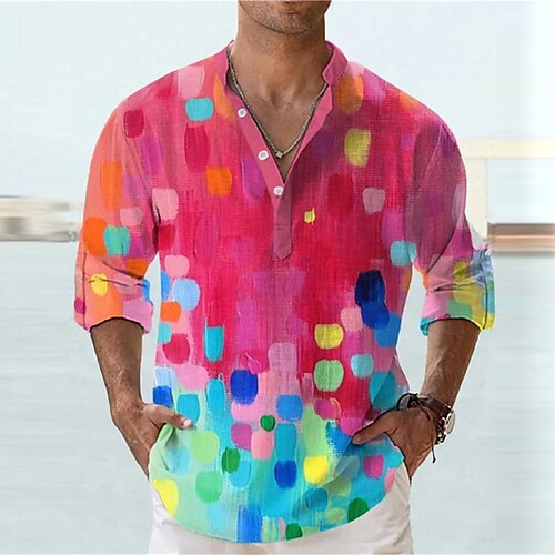 Homens Camisa Social camisa de linho Floral Estampas Abstratas Geometria Colarinho Chinês Vermelho Azul Verde Ao ar livre Rua Manga Longa Imprimir Roupa Linho Moda Roupa de rua Designer Casual
Homens Camisa Social camisa de linho Floral Estampas Abstratas Geometria Colarinho Chinês Vermelho Azul Verde Ao ar livre Rua Manga Longa Imprimir Roupa Linho Moda Roupa de rua Designer Casual