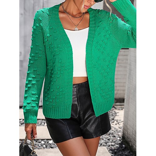 Damen Strickjacke Strickwaren Gehäkelt Stricken Loch Feste Farbe Öffnung vorne Stilvoll Brautkleider schlicht Outdoor Täglich Frühling Herbst Schwarz Grün Beige S
Damen Strickjacke Strickwaren Gehäkelt Stricken Loch Feste Farbe Öffnung vorne Stilvoll Brautkleider schlicht Outdoor Täglich Frühling Herbst Schwarz Grün Beige S