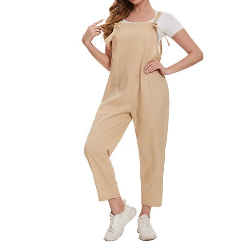 Salopette Femme Poche Couleur unie Col Carré Vêtement de rue du quotidien Vacances Standard Sans Manches Noir S Eté
Salopette Femme Poche Couleur unie Col Carré Vêtement de rue du quotidien Vacances Standard Sans Manches Noir S Eté