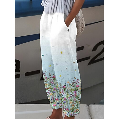 Femme Pantalon en lin Droite Jaune clair Bleu transparent Vert Cristal Taille médiale Usage quotidien Imprimer Micro-élastique Toute la longueur Confortable Fleur S M L XL XXL
Femme Pantalon en lin Droite Jaune clair Bleu transparent Vert Cristal Taille médiale Usage quotidien Imprimer Micro-élastique Toute la longueur Confortable Fleur S M L XL XXL