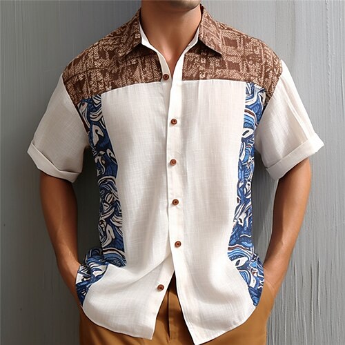 Herren Hemd leinenhemd Blumen Grafik-Drucke Geometrie Umlegekragen Aprikose Schwarz Leicht Braun Blau Braun Outdoor Strasse Kurze Ärmel Bedruckt Bekleidung Leinen Modisch Designer Brautkleider
Herren Hemd leinenhemd Blumen Grafik-Drucke Geometrie Umlegekragen Aprikose Schwarz Leicht Braun Blau Braun Outdoor Strasse Kurze Ärmel Bedruckt Bekleidung Leinen Modisch Designer Brautkleider
