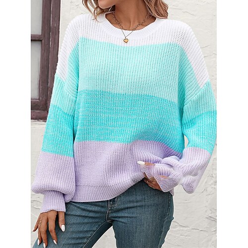 Mulheres Pulôver suéter Saltador Estriado Tricotar Entrançado Listrado Gola Redonda à moda Casual Ao ar livre Diário Primavera Outono Rosa Azul S M L
Mulheres Pulôver suéter Saltador Estriado Tricotar Entrançado Listrado Gola Redonda à moda Casual Ao ar livre Diário Primavera Outono Rosa Azul S M L