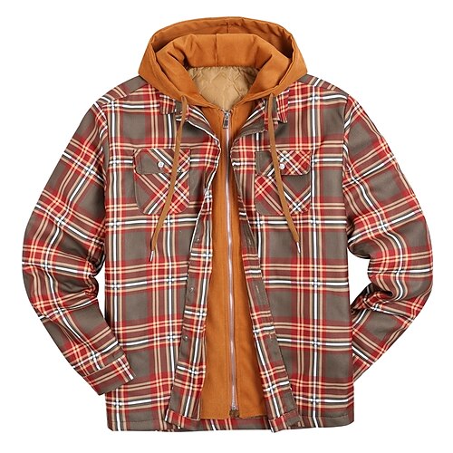 Herren Hemdjacke Gepolstert Shacket Freizeitskleidung Print Frühling Herbst Plaid / Karomuster Klassisch Zeitlos Mit Kapuze Standard Reguläre Passform Rote Dunkelmarine Blau Himmelblau Dunkelgrün
Herren Hemdjacke Gepolstert Shacket Freizeitskleidung Print Frühling Herbst Plaid / Karomuster Klassisch Zeitlos Mit Kapuze Standard Reguläre Passform Rote Dunkelmarine Blau Himmelblau Dunkelgrün