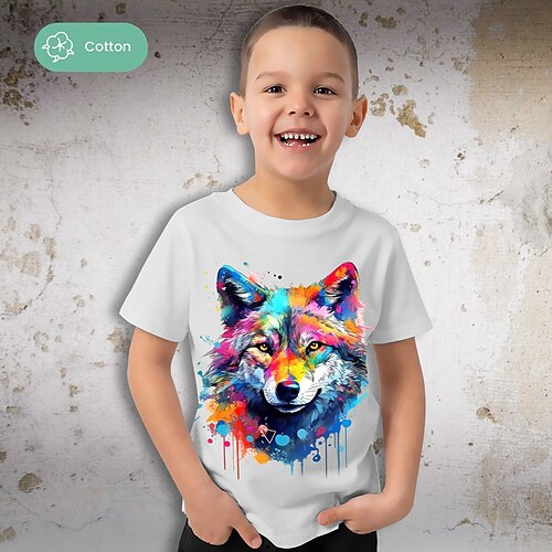 Jungen T-Shirt Kurzarm T-Shirt Graphic Tier Löwe 3D-Druck Aktiv Sport Modisch 100% Baumwolle Outdoor Casual Täglich kinderkleidung Rundhalsausschnitt 3-12 Jahre 3D-gedruckte Grafik Regular Fit Hemd
Jungen T-Shirt Kurzarm T-Shirt Graphic Tier Löwe 3D-Druck Aktiv Sport Modisch 100% Baumwolle Outdoor Casual Täglich kinderkleidung Rundhalsausschnitt 3-12 Jahre 3D-gedruckte Grafik Regular Fit Hemd