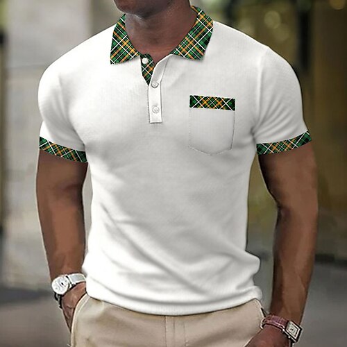 Herren Polos mit Knöpfen Poloshirt Golfhemd Plaid / Karomuster Grafik-Drucke Umlegekragen Weiß Blau Dunkelgrün Grün Outdoor Strasse Kurze Ärmel Bedruckt Bekleidung Sport Modisch Strassenmode Designer
Herren Polos mit Knöpfen Poloshirt Golfhemd Plaid / Karomuster Grafik-Drucke Umlegekragen Weiß Blau Dunkelgrün Grün Outdoor Strasse Kurze Ärmel Bedruckt Bekleidung Sport Modisch Strassenmode Designer