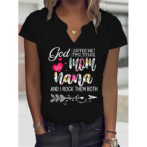 Mulheres Camiseta Preto Coração Letra Imprimir Manga Curta Diário Final de semana Básico Decote V Padrão Pintura S
Mulheres Camiseta Preto Coração Letra Imprimir Manga Curta Diário Final de semana Básico Decote V Padrão Pintura S