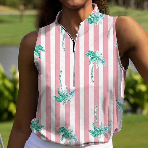 Women's Polo Shirt Golf Shirt Breathable Quick Dry Moisture Wicking Sleeveless Golf Apparel Golf Clothes Regular Fit Zipper Stand Collar Floral Tree Summer Tennis Golf Pickleball
Women's Polo Shirt Golf Shirt Breathable Quick Dry Moisture Wicking Sleeveless Golf Apparel Golf Clothes Regular Fit Zipper Stand Collar Floral Tree Summer Tennis Golf Pickleball