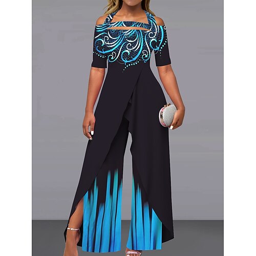 Combinaison Femme Imprimer Floral Epaules Dénudées Elégant Soirée Bureau Ample Standard Manche Courte Noir S Eté
Combinaison Femme Imprimer Floral Epaules Dénudées Elégant Soirée Bureau Ample Standard Manche Courte Noir S Eté
