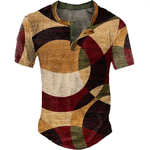 Herren Waffel-Henley-Hemd Graphic Geometrisch Farbblock Henley Bekleidung 3D-Druck Outdoor Täglich Kurzarm Taste Modisch Designer Basic
Herren Waffel-Henley-Hemd Graphic Geometrisch Farbblock Henley Bekleidung 3D-Druck Outdoor Täglich Kurzarm Taste Modisch Designer Basic