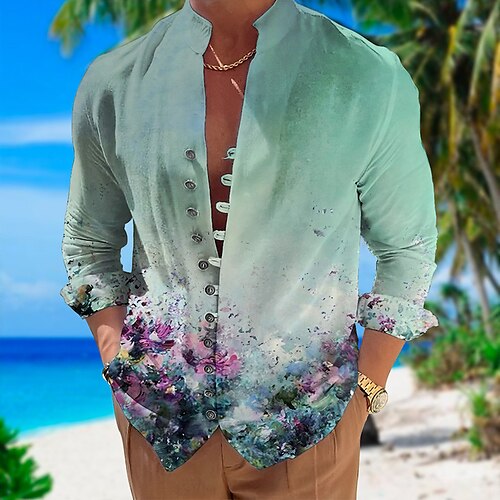 Homens Camisa Social camisa de linho Floral Estampas Abstratas Colarinho Chinês Verde Cáqui Ao ar livre Rua Manga Longa Imprimir Roupa Linho Moda Roupa de rua Designer Casual
Homens Camisa Social camisa de linho Floral Estampas Abstratas Colarinho Chinês Verde Cáqui Ao ar livre Rua Manga Longa Imprimir Roupa Linho Moda Roupa de rua Designer Casual