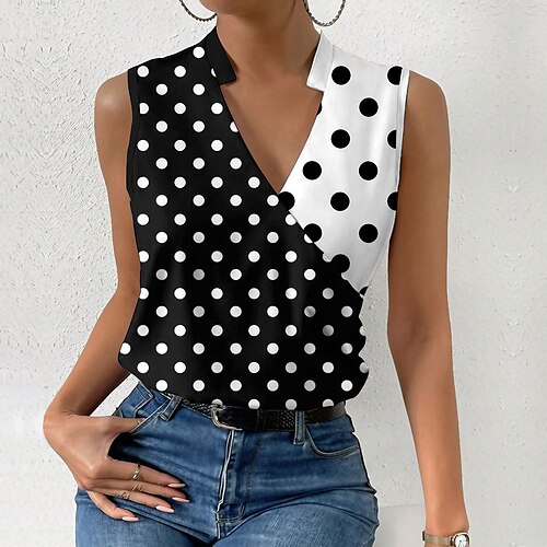 Débardeur Femme Noir Vin Bleu Pois Imprimer Sans Manches Casual basique Col V Normal Standard S
Débardeur Femme Noir Vin Bleu Pois Imprimer Sans Manches Casual basique Col V Normal Standard S