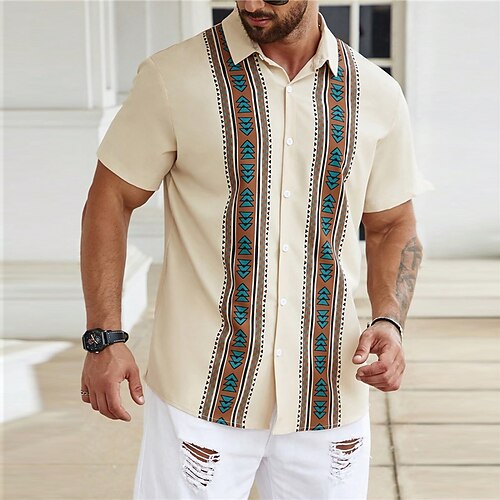 Homens Camisa Social Listrado Estampas Abstratas Geometria Aberto para a Lateral Adamascado Ao ar livre Rua Manga Curta Imprimir Roupa Moda Roupa de rua Designer Casual
Homens Camisa Social Listrado Estampas Abstratas Geometria Aberto para a Lateral Adamascado Ao ar livre Rua Manga Curta Imprimir Roupa Moda Roupa de rua Designer Casual