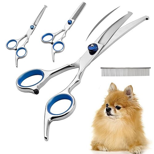 Sicherheitsschere für die Haustierpflege, runder Kopf, 6 Zoll nach unten gebogene Hundehaarschere, Effilierschere für Haustiere
Sicherheitsschere für die Haustierpflege, runder Kopf, 6 Zoll nach unten gebogene Hundehaarschere, Effilierschere für Haustiere