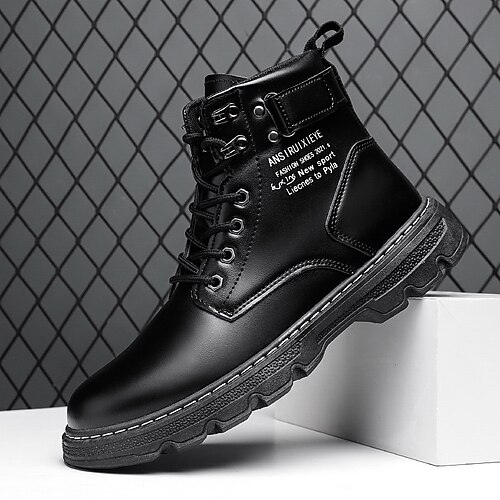 Homme Bottes Bottes de Combat Décontractées Extérieur du quotidien Polyuréthane Chaud Respirable Confortable Noir Automne Hiver
Homme Bottes Bottes de Combat Décontractées Extérieur du quotidien Polyuréthane Chaud Respirable Confortable Noir Automne Hiver