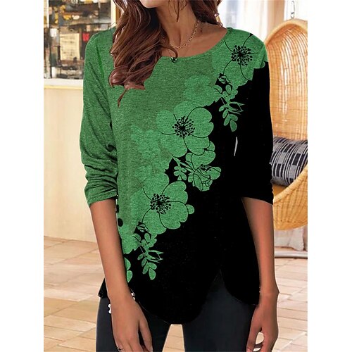 Damen T Shirt Grün Blumen Bedruckt Langarm Festtage Wochenende Basic Rundhalsausschnitt Standard Blume Farbe S
Damen T Shirt Grün Blumen Bedruckt Langarm Festtage Wochenende Basic Rundhalsausschnitt Standard Blume Farbe S