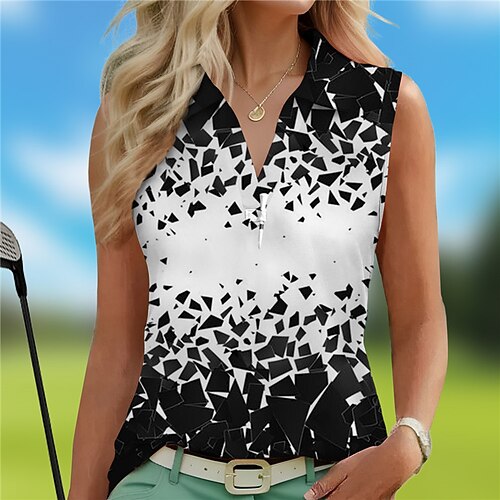 Mulheres Camisa polo de caminhada Camisa de golfe Respirável Secagem Rápida Pavio Humido Sem Manga Vestuário de golfe Roupas de golfe Normal Em V Estampado Verão Tênis Golfe Pickleball
Mulheres Camisa polo de caminhada Camisa de golfe Respirável Secagem Rápida Pavio Humido Sem Manga Vestuário de golfe Roupas de golfe Normal Em V Estampado Verão Tênis Golfe Pickleball
