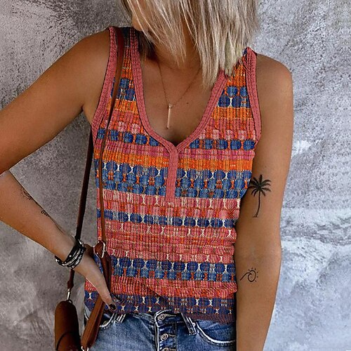 Damen Tank Top Rote Blau Purpur Gestreift Bedruckt Ärmellos Casual Basic V Ausschnitt Standard S
Damen Tank Top Rote Blau Purpur Gestreift Bedruckt Ärmellos Casual Basic V Ausschnitt Standard S