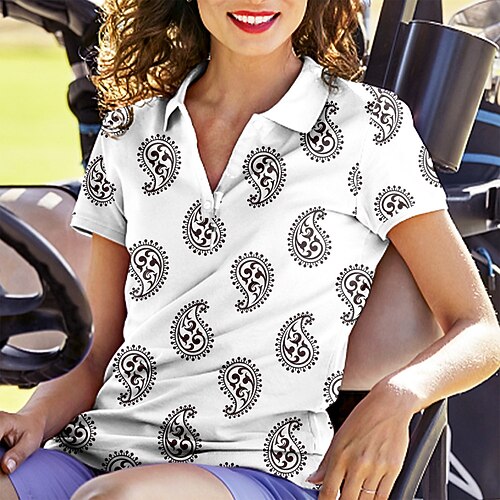 Women's Polo Shirt Golf Apparel Golf Clothes Breathable Quick Dry Lightweight Short Sleeve T Shirt Top Printed Summer Tennis Golf Pickleball
Women's Polo Shirt Golf Apparel Golf Clothes Breathable Quick Dry Lightweight Short Sleeve T Shirt Top Printed Summer Tennis Golf Pickleball
