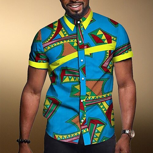 Men's Shirt Color Block Graphic Prints Geometry Turndown Blue Outdoor Street Short Sleeves Print Clothing Apparel Fashion Streetwear Designer Casual
Men's Shirt Color Block Graphic Prints Geometry Turndown Blue Outdoor Street Short Sleeves Print Clothing Apparel Fashion Streetwear Designer Casual