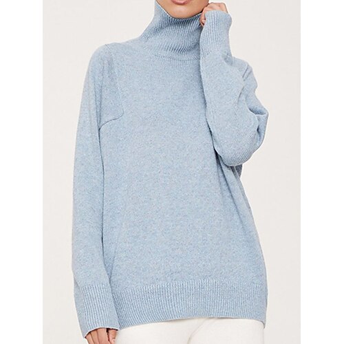 Pull Maille Femme A côtes Tricoter énorme Couleur unie Col Roulé mode Décontractées Extérieur du quotidien manche longue Automne Hiver Noir Jaune S M L
Pull Maille Femme A côtes Tricoter énorme Couleur unie Col Roulé mode Décontractées Extérieur du quotidien manche longue Automne Hiver Noir Jaune S M L