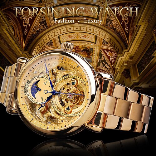 Forsining relógio mecânico masculino de luxo com mostrador grande moda negócios turbilhão relógio de liga à prova d'água
Forsining relógio mecânico masculino de luxo com mostrador grande moda negócios turbilhão relógio de liga à prova d'água