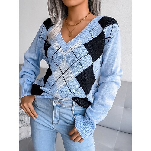 Damen Pullover Strickwaren Gerippt Stricken Patchwork Bogengimpe V Ausschnitt Stilvoll Brautkleider schlicht Täglich Ausgehen Sommer Herbst Blau Khaki Grau Einheitsgröße
Damen Pullover Strickwaren Gerippt Stricken Patchwork Bogengimpe V Ausschnitt Stilvoll Brautkleider schlicht Täglich Ausgehen Sommer Herbst Blau Khaki Grau Einheitsgröße