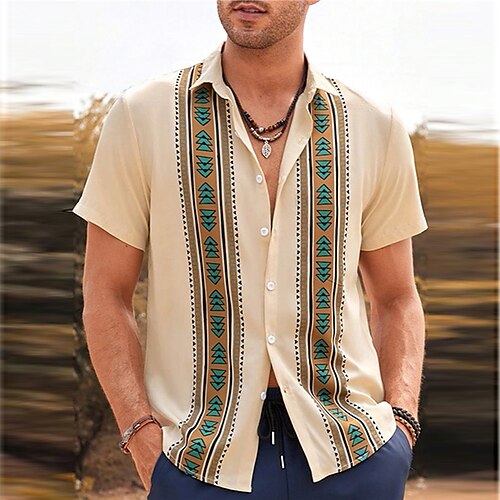 Hombre Camisa Estampados Geometría Cuello Vuelto Blanco Marrón Verde Trébol Caqui Exterior Calle Mangas cortas Estampado Ropa Moda Ropa de calle Design Casual
Hombre Camisa Estampados Geometría Cuello Vuelto Blanco Marrón Verde Trébol Caqui Exterior Calle Mangas cortas Estampado Ropa Moda Ropa de calle Design Casual
