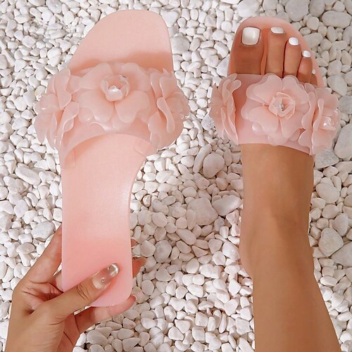 Femme Sandales Chaussons Sandales plates Chaussures claires Chaussures de confort du quotidien Marche Eté Fleur Talon Plat Bout ouvert Elégant Décontractées Confort EVA Floral Noir Rose Claire Beige
Femme Sandales Chaussons Sandales plates Chaussures claires Chaussures de confort du quotidien Marche Eté Fleur Talon Plat Bout ouvert Elégant Décontractées Confort EVA Floral Noir Rose Claire Beige