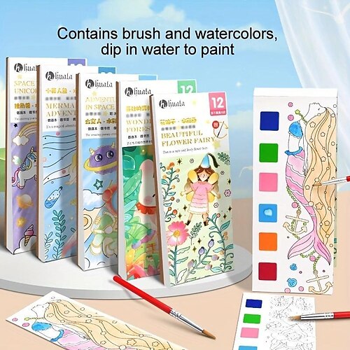 5 Stück 12 Blatt Malen mit Wasser Aktivitätsbücher Set mit Pinsel Kinder Kinder tragbare Gouache Graffiti Bild Zeichnung Malspielzeug
5 Stück 12 Blatt Malen mit Wasser Aktivitätsbücher Set mit Pinsel Kinder Kinder tragbare Gouache Graffiti Bild Zeichnung Malspielzeug