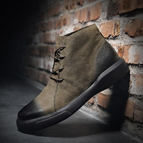 Homens Botas Esportivo Casual Ao ar livre Diário Couro Ecológico Confortável Antiderrapante Botas / Botins Preto Marron Verde Bloco de cor Outono Inverno
Homens Botas Esportivo Casual Ao ar livre Diário Couro Ecológico Confortável Antiderrapante Botas / Botins Preto Marron Verde Bloco de cor Outono Inverno