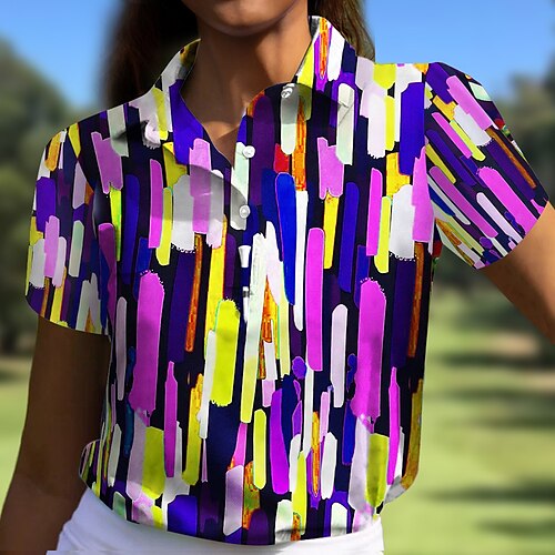Women's Polo Shirt Golf Shirt Button Up Polo Breathable Quick Dry Moisture Wicking Short Sleeve Golf Apparel Golf Clothes Regular Fit Stripe Summer Tennis Golf Pickleball
Women's Polo Shirt Golf Shirt Button Up Polo Breathable Quick Dry Moisture Wicking Short Sleeve Golf Apparel Golf Clothes Regular Fit Stripe Summer Tennis Golf Pickleball