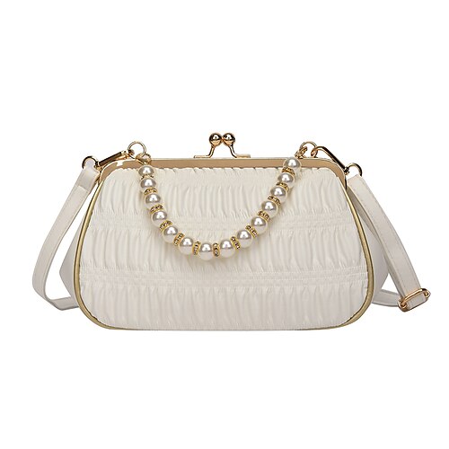 Women's Evening Bag PU Leather Party Daily Chain Large Capacity Solid Color Black White Gold
Women's Evening Bag PU Leather Party Daily Chain Large Capacity Solid Color Black White Gold