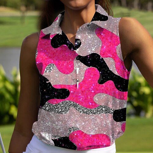 Mulheres Camisa polo de caminhada Camisa de golfe Pólo de botões Respirável Secagem Rápida Pavio Humido Sem Manga Vestuário de golfe Roupas de golfe Normal camuflagem Verão Tênis Golfe Pickleball
Mulheres Camisa polo de caminhada Camisa de golfe Pólo de botões Respirável Secagem Rápida Pavio Humido Sem Manga Vestuário de golfe Roupas de golfe Normal camuflagem Verão Tênis Golfe Pickleball