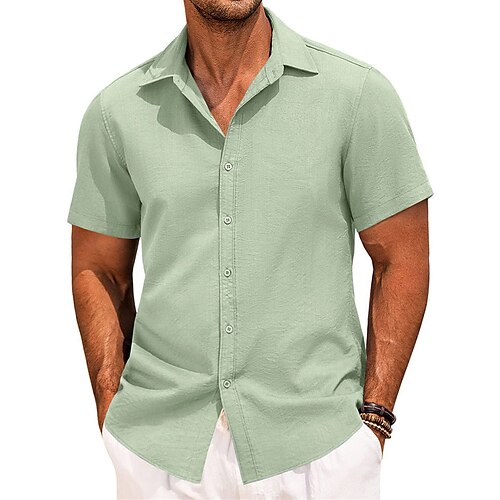Homens Camisa Social camisa de linho camisa de botão camisa de verão camisa de praia Preto Branco Azul Manga Curta Tecido Lapela Verão Casual Diário Roupa Bolso frontal
Homens Camisa Social camisa de linho camisa de botão camisa de verão camisa de praia Preto Branco Azul Manga Curta Tecido Lapela Verão Casual Diário Roupa Bolso frontal