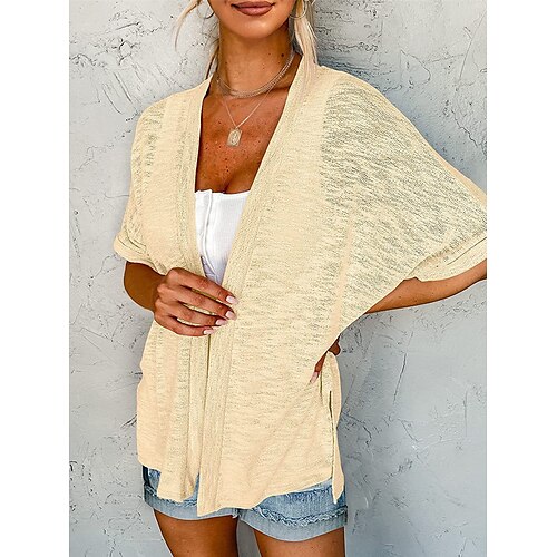 Damen Strickjacke Strickwaren Gerippt Stricken Geflochten Feste Farbe Kapuze Stilvoll Brautkleider schlicht Outdoor Heim Sommer Frühling Schwarz Weiß Hellgrün S
Damen Strickjacke Strickwaren Gerippt Stricken Geflochten Feste Farbe Kapuze Stilvoll Brautkleider schlicht Outdoor Heim Sommer Frühling Schwarz Weiß Hellgrün S