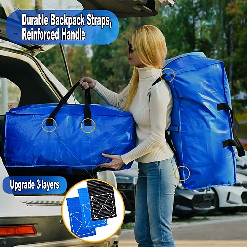 Heavy Duty Oversized Storage Bag For Carrying Boxes Blue Mobile Bag Handbag With Zipper For Storing Clothing Blankets Dormitory And College Supplies Clothing Storage Box Compatible With Shopping
Heavy Duty Oversized Storage Bag For Carrying Boxes Blue Mobile Bag Handbag With Zipper For Storing Clothing Blankets Dormitory And College Supplies Clothing Storage Box Compatible With Shopping