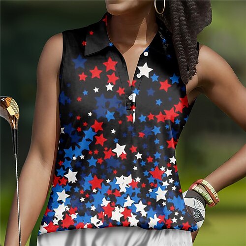 Femme T-shirt POLO Chemise de golf Polo boutonné Respirable Séchage rapide Evacuation de l'humidité Sans Manches Vêtements de golf Top Standard Imprimé Eté Tennis Le golf Pickleball
Femme T-shirt POLO Chemise de golf Polo boutonné Respirable Séchage rapide Evacuation de l'humidité Sans Manches Vêtements de golf Top Standard Imprimé Eté Tennis Le golf Pickleball